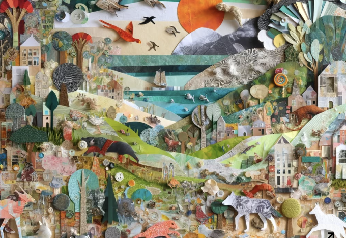 Strange lands — collage